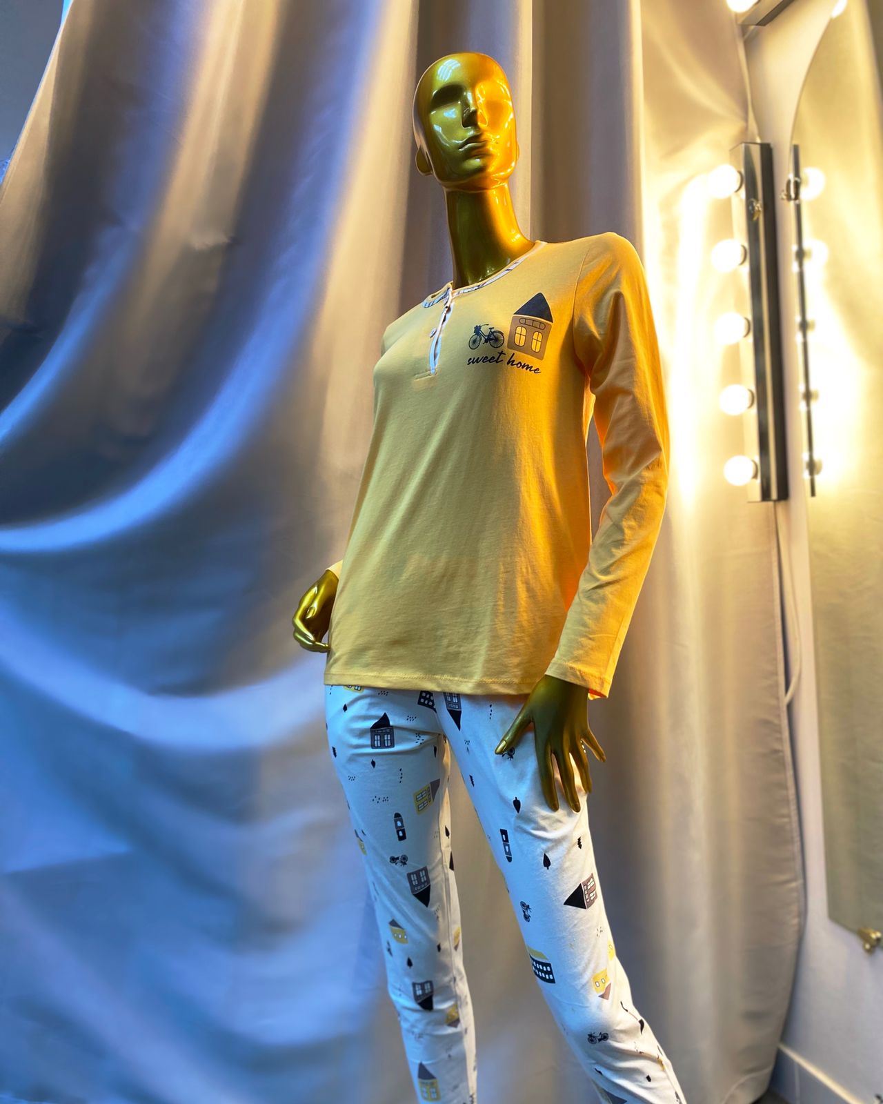 Комплект джемпер + брюки Милана 287 / жёлтый
